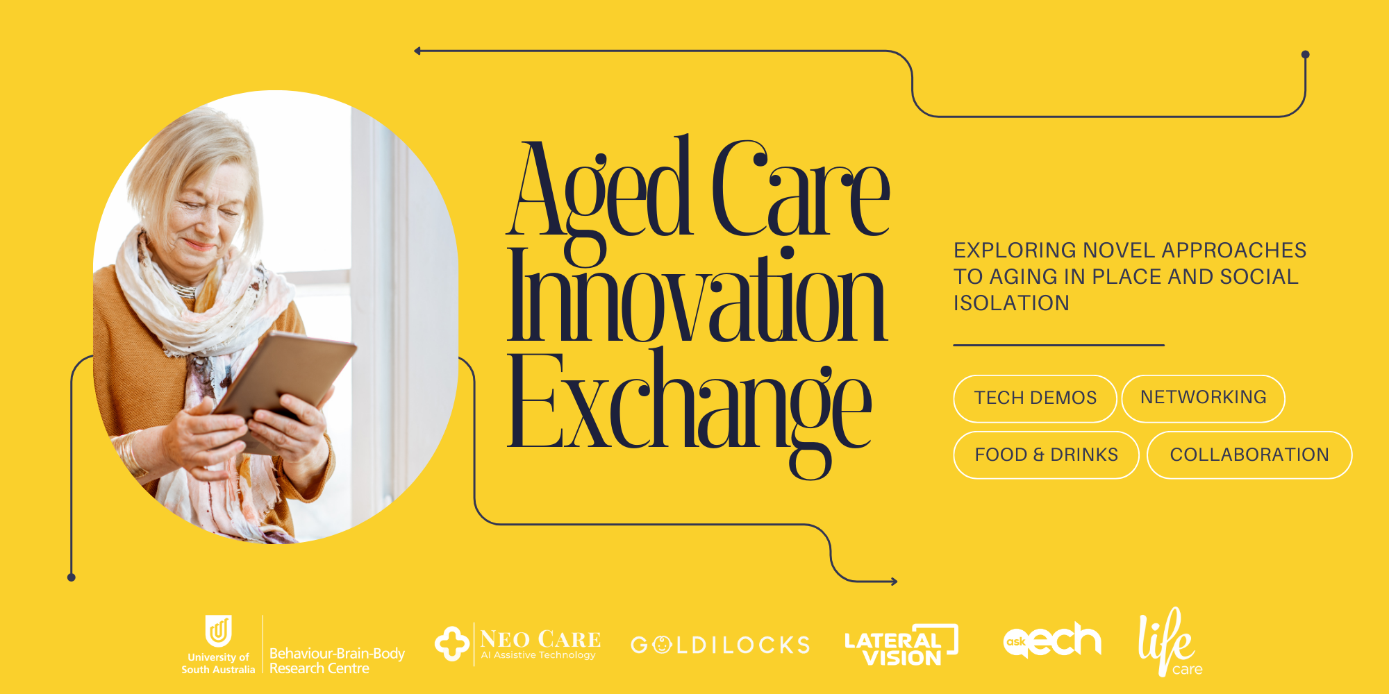 Aged Care Innovation Exchange Humanitix Event Poster