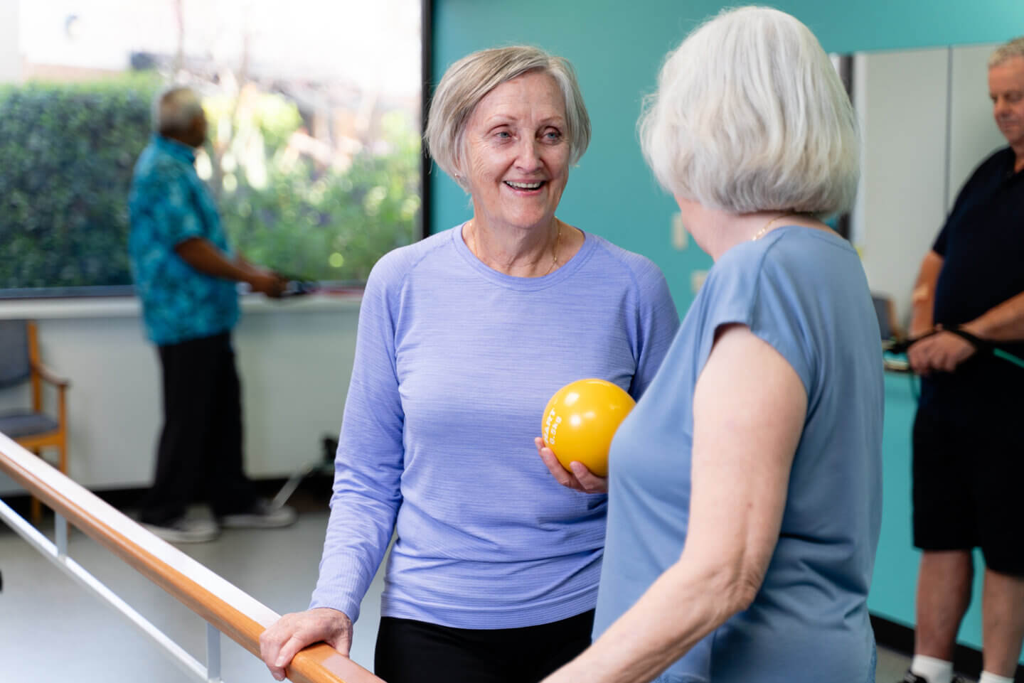 ECH residents participating in Fitness class in the Living Well Program