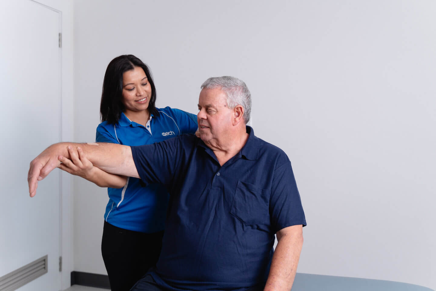 ECH resident receiving physiotherapy support at ECH Retirement Living