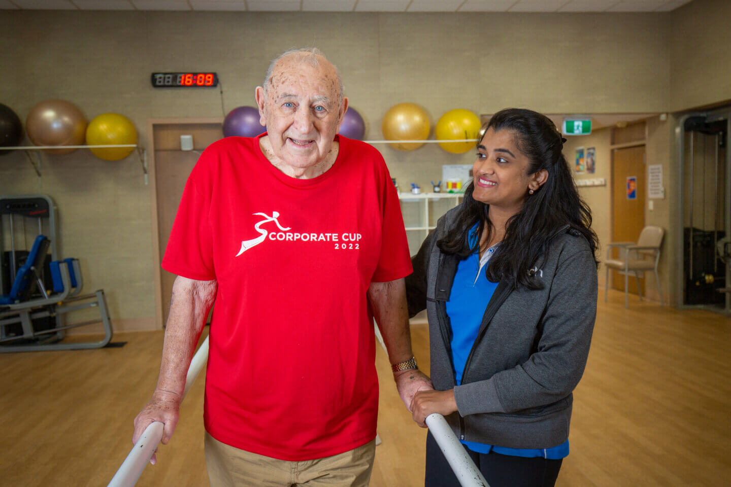 ECH resident enjoying physio class