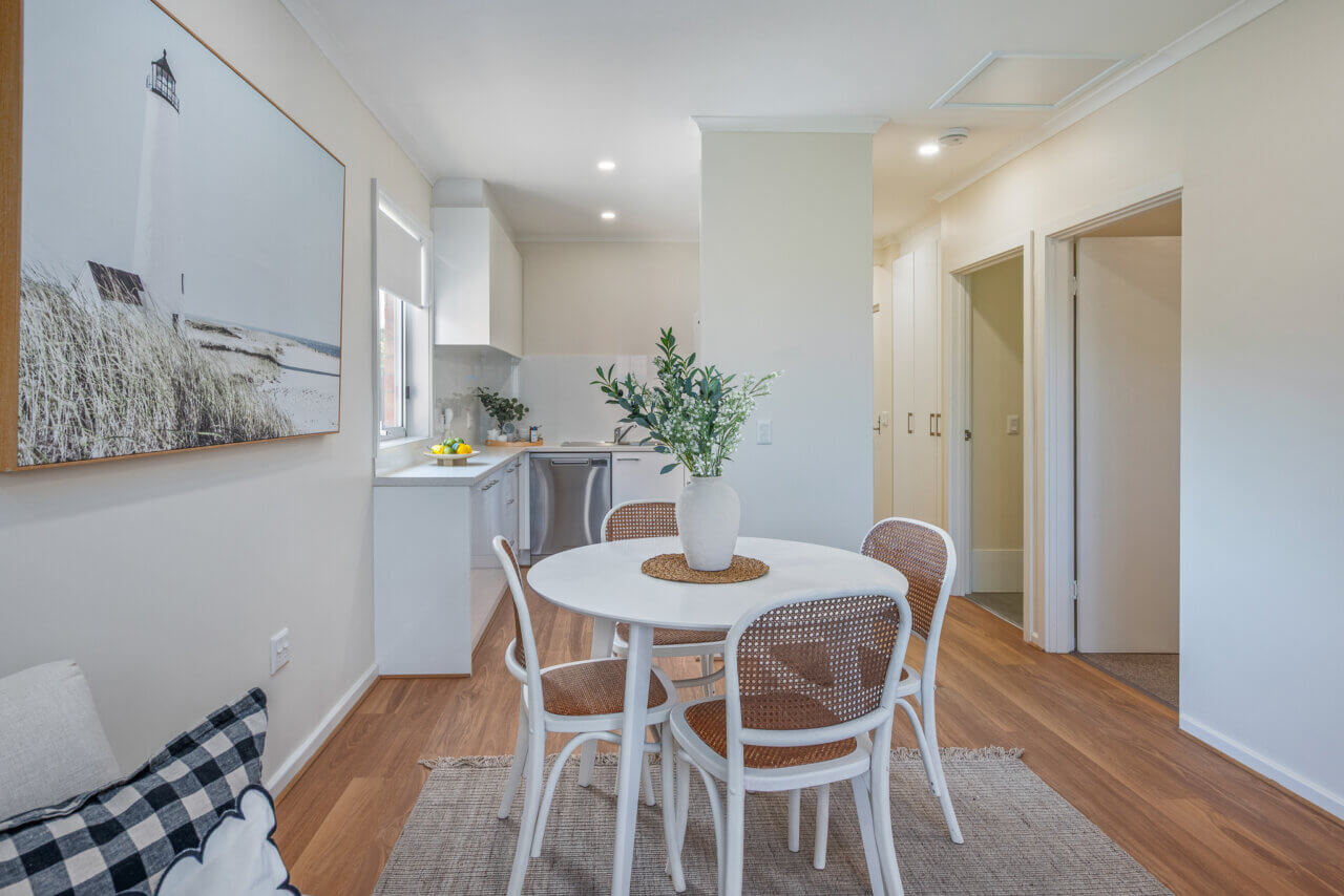 Open plan living area in ECH Retirement Home