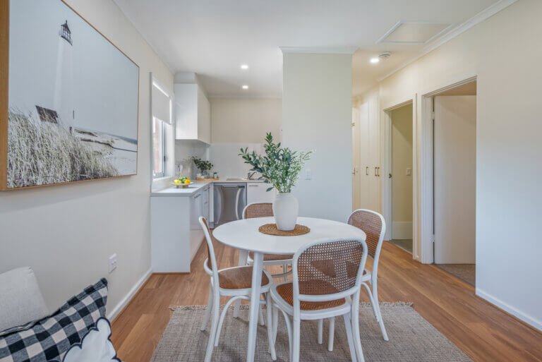 Open plan living area in ECH Retirement Home